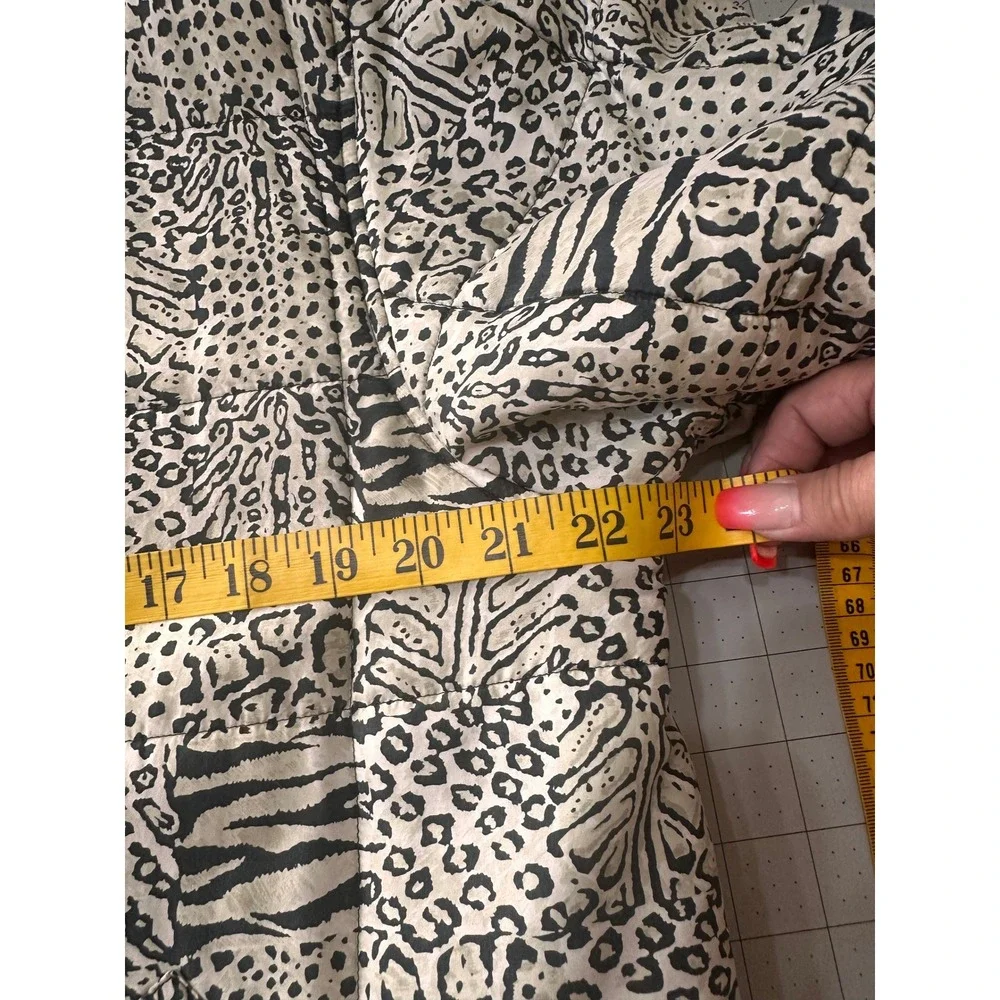 Anna and Frank Abstract‎ Animal Print Silk Blend Bomber Jacket Size S